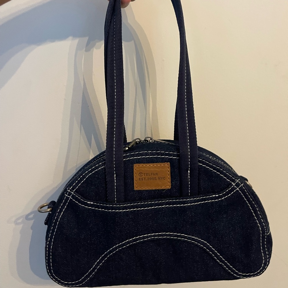 Telfar Dark Blue Denim Shoulder Bag - Picture 2 of 4